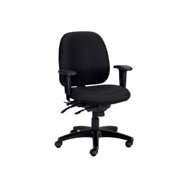 Raynor Marketing Ltd. Eurotech Task Chair with Seat Slider - Fabric - Black - 4x4SL Series 498SL-AT33 - main